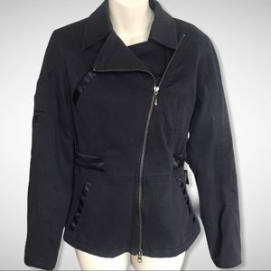 Asymmetrical Moto Style Jacket
